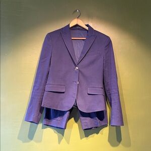 Theory Blue Suit/Short Set